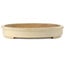 Ovale gebroken witte bonsaipot van Seizan (Reihou, Kataoka Katsushi, meester Seizan oven) - 585 x 423 x 67 mm