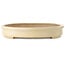 Ovale gebroken witte bonsaipot van Seizan (Reihou, Kataoka Katsushi, meester Seizan oven) - 585 x 423 x 67 mm