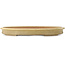 Oval off-white bonsai pot by Seizan (Reihou, Kataoka Katsushi, master Seizan kiln) - 585 x 423 x 67 mm