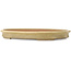 Ovaler, cremefarbener Bonsaitopf von Seizan (Reihou, Kataoka Katsushi, Meister Seizan-Ofen) – 585 x 423 x 67 mm