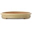 Ovale gebroken witte bonsaipot van Seizan (Reihou, Kataoka Katsushi, meester Seizan oven) - 585 x 423 x 67 mm
