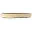 Oval off-white bonsai pot by Seizan (Reihou, Kataoka Katsushi, master Seizan kiln) - 577 x 408 x 65 mm