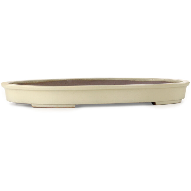 Oval off-white bonsai pot by Kakuzan - 610 x 420 x 65 mm