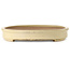 Oval off-white bonsai pot by Seizan (Reihou, Kataoka Katsushi, master Seizan kiln) - 580 x 410 x 67 mm