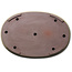 Pot à bonsaï ovale blanc cassé de Kakuzan - 610 x 420 x 65 mm