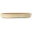 Ovale gebroken witte bonsaipot van Seizan (Reihou, Kataoka Katsushi, meester Seizan oven) - 580 x 410 x 67 mm