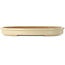 Ovale gebroken witte bonsaipot van Seizan (Reihou, Kataoka Katsushi, meester Seizan oven) - 580 x 410 x 67 mm
