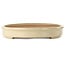 Ovale gebroken witte bonsaipot van Seizan (Reihou, Kataoka Katsushi, meester Seizan oven) - 580 x 410 x 67 mm