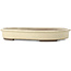 Pot à bonsaï ovale blanc cassé de Yamaaki Toshio (troisième génération) - 465 x 363 x 70 mm