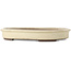 Vaso bonsai ovale bianco sporco di Yamaaki Toshio (terza generazione) - 465 x 363 x 70 mm
