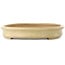 Ovale gebroken witte bonsaipot van Seizan (Reihou, Kataoka Katsushi, meester Seizan oven) - 527 x 375 x 65 mm