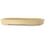 Ovale gebroken witte bonsaipot van Seizan (Reihou, Kataoka Katsushi, meester Seizan oven) - 525 x 375 x 63 mm