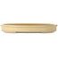 Ovale gebroken witte bonsaipot van Seizan (Reihou, Kataoka Katsushi, meester Seizan oven) - 525 x 375 x 63 mm