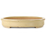 Oval off-white bonsai pot by Seizan (Reihou, Kataoka Katsushi, master Seizan kiln) - 525 x 375 x 63 mm