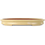 Oval off-white bonsai pot by Seizan (Reihou, Kataoka Katsushi, master Seizan kiln) - 510 x 362 x 60 mm