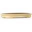 Oval off-white bonsai pot by Seizan (Reihou, Kataoka Katsushi, master Seizan kiln) - 510 x 362 x 60 mm