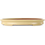 Oval off-white bonsai pot by Seizan (Reihou, Kataoka Katsushi, master Seizan kiln) - 510 x 362 x 60 mm