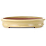Oval off-white bonsai pot by Seizan (Reihou, Kataoka Katsushi, master Seizan kiln) - 510 x 362 x 60 mm