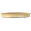 Oval off-white bonsai pot by Seizan (Reihou, Kataoka Katsushi, master Seizan kiln) - 510 x 362 x 60 mm