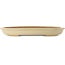 Ovale gebroken witte bonsaipot van Seizan (Reihou, Kataoka Katsushi, meester Seizan oven) - 454 x 330 x 52 mm