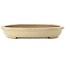 Ovale gebroken witte bonsaipot van Seizan (Reihou, Kataoka Katsushi, meester Seizan oven) - 454 x 330 x 52 mm