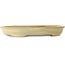 Oval off-white bonsai pot by Yamafusa - 470 x 355 x 65 mm