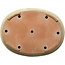 Oval off-white bonsai pot by Yamafusa - 470 x 355 x 65 mm
