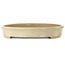 Ovale, gebroken witte bonsaipot van Yamafusa - 550 x 392 x 63 mm