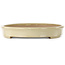 Pot à bonsaï ovale blanc cassé de Yamafusa - 550 x 392 x 63 mm
