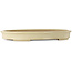 Oval off-white bonsai pot by Yamafusa - 550 x 392 x 63 mm