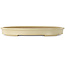 Pot à bonsaï ovale blanc cassé de Yamafusa - 550 x 392 x 63 mm
