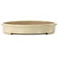 Ovale, gebroken witte bonsaipot van Yamafusa - 550 x 392 x 63 mm