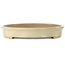 Pot à bonsaï ovale blanc cassé de Yamafusa - 550 x 392 x 63 mm