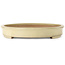Pot à bonsaï ovale blanc cassé de Yamafusa - 555 x 400 x 60 mm