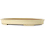 Oval off-white bonsai pot by Yamafusa - 555 x 400 x 60 mm