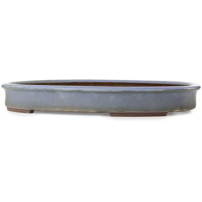 Pot à bonsaï ovale bleu de Yamaaki Toshio (troisième génération) - 565 x 410 x 75 mm