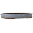 Oval blue bonsai pot by Yamaaki Toshio (third generation) - 565 x 410 x 75 mm