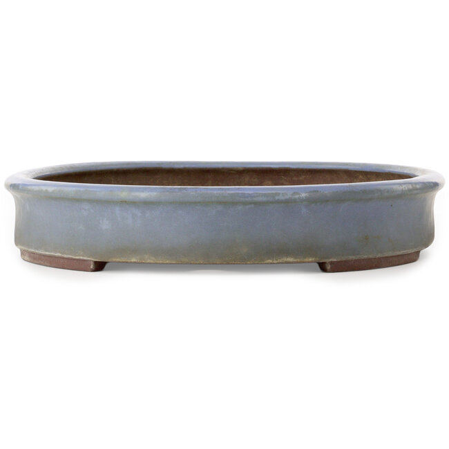 Pot à bonsaï ovale bleu de Yamaaki Toshio (troisième génération) - 565 x 410 x 75 mm
