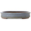 Ovale blauwe bonsaipot van Yamaaki Toshio (derde generatie) - 565 x 410 x 75 mm