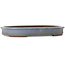 Oval blue bonsai pot by Yamaaki Toshio (third generation) - 565 x 410 x 75 mm