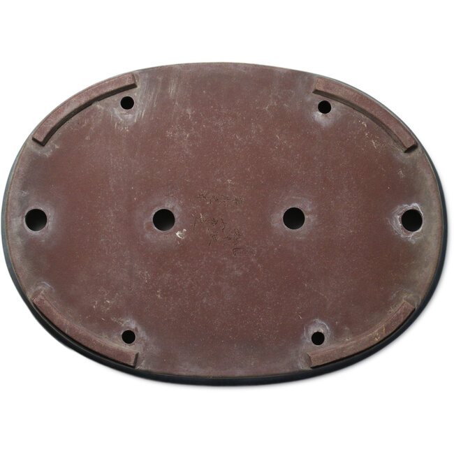 Pot à bonsaï ovale bleu de Yamaaki Toshio (troisième génération) - 565 x 410 x 75 mm