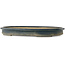 Oval blue bonsai pot by Seizan (Reihou, Kataoka Katsushi, master Seizan kiln) - 595 x 430 x 70 mm
