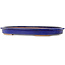 Oval blue bonsai pot - 605 x 420 x 65 mm