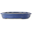 Vaso bonsai ovale blu di Terahata Satomi Mazan - 600 x 470 x 75 mm