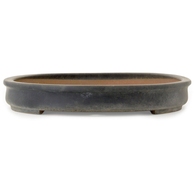 Ovale blauwe bonsaipot van Seizan (Reihou, Kataoka Katsushi, meester Seizan oven) - 650 x 458 x 70 mm