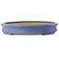 Vaso bonsai ovale blu di Seizan (Reihou, Kataoka Katsushi, forno del maestro Seizan) - 635 x 460 x 73 mm