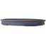 Pot à bonsaï ovale bleu par Seizan (Reihou, Kataoka Katsushi, maître four Seizan) - 630 x 455 x 75 mm