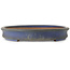 Oval blue bonsai pot by Seizan (Reihou, Kataoka Katsushi, master Seizan kiln) - 630 x 455 x 75 mm