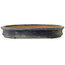Oval blue bonsai pot by Seizan (Reihou, Kataoka Katsushi, master Seizan kiln) - 660 x 490 x 75 mm