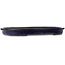 Oval blue bonsai pot by Aiba Koyou - 735 x 487 x 75 mm